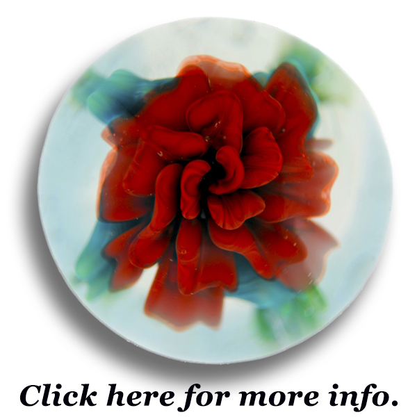 Paperweight Red Rose