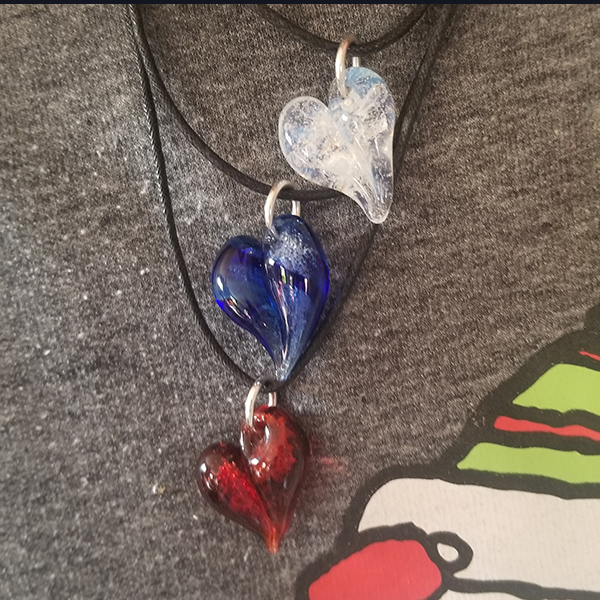 Glass Jewelry Heart, Necklace Laugh Charm, Hand Blown Glass, Blue Heart,  Cobalt Blue Silver Chain SRA - Etsy | Heart jewelry, Heart jewelry necklace,  Glass jewelry