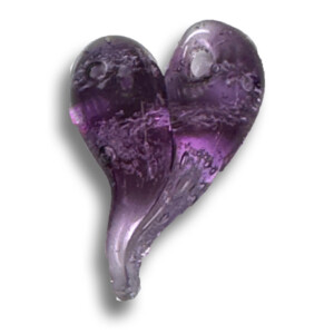 Purple Haze Cremation Heart Pendant