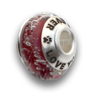 Ruby Red Cremation Keepsake Bead