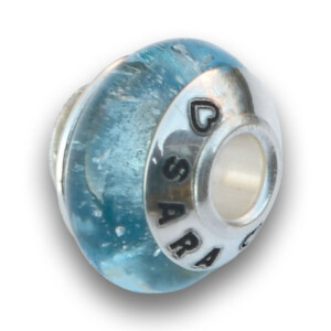 Crystal Blue Cremation Keepsake Bead