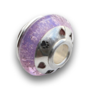 Pink Clouds Cremation Keepsake Bead