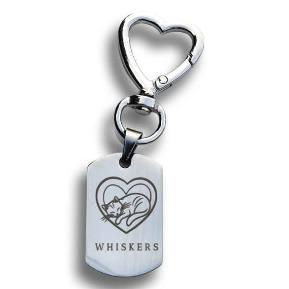 CAT & HEART DOG TAG